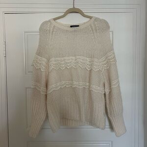 Express Women's Ivory Knit Sweater